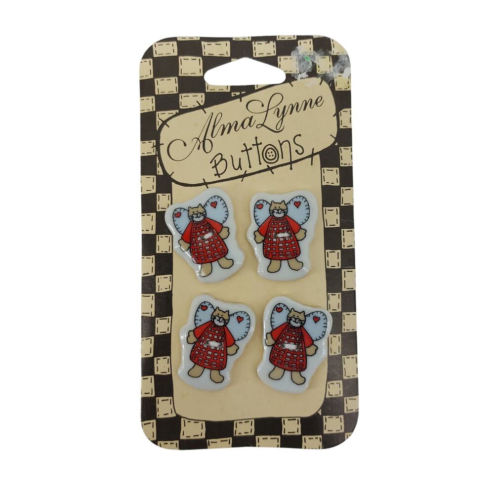 Alma Lynne Buttons Angel Cat Hearts Wings Fairy Sewing